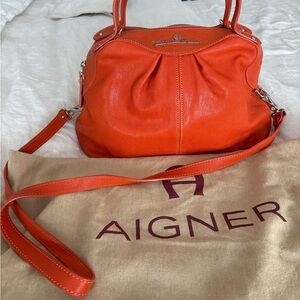 Etienne Aigner Vibrant Orange Shoulder Bag